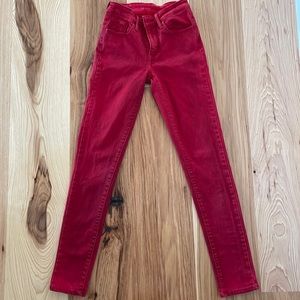 Women’s Red high rise skinny Levi’s